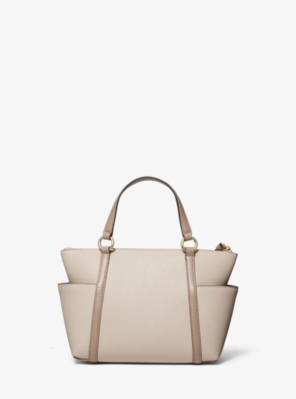 Damske Prenosná Taška Michael Kors Sullivan Small Two-Tone Saffiano Leather Top-Zip Marhule - Kabelky Michael Kors Obchod | WSMOP-0536